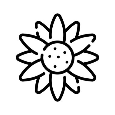 Taze papatyanın iyi tasarlanmış bir taslak simgesi.