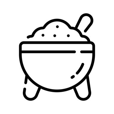 Taş molcajete kasesinin iyi hazırlanmış taslak simgesi