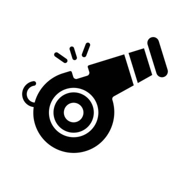 Karnaval düdüğünü simgeleyen sağlam bir simge, düzenlenmesi kolay