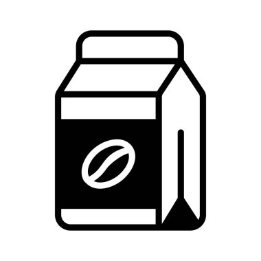 Lezzetli süt ambalajının bir simgesi