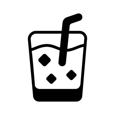 Saman ile ferahlatıcı meyve suyu bardağının bir simgesi