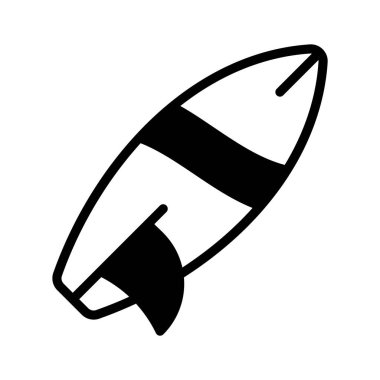 Plaj sörf tahtasını gösteren bir sembol