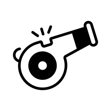 Karnaval düdüğünü simgeleyen sağlam bir simge, düzenlenmesi kolay