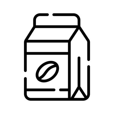 Lezzetli süt ambalajının satır biçimi simgesi