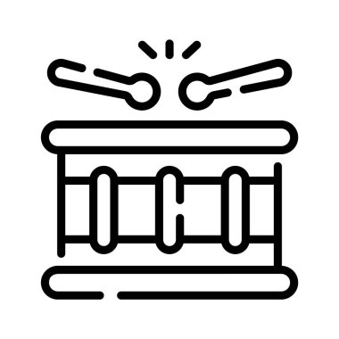 Çubuklu geleneksel bir davulu gösteren bir taslak simgesi