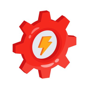 Güç yönetiminin görsel olarak meşgul olan 2d simgesi