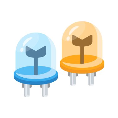 Güç diyotları tasarım ögesini gösteren modern bir 2d simgesi