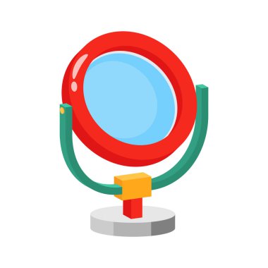 Masaüstü makyaj aynasının 2d simgesine bakın