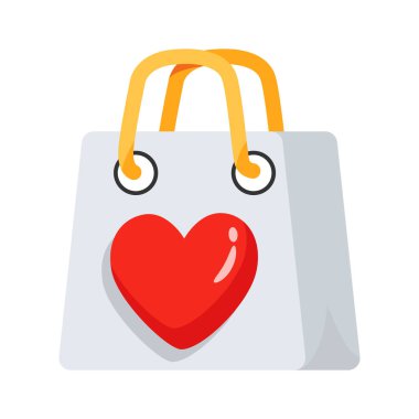 Markalı alışveriş çantasının kişiselleştirilebilir 2D simgesi