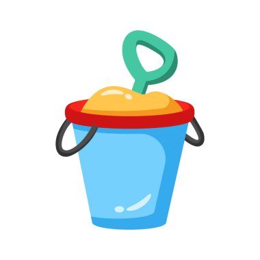 Şu 2 boyutlu kum kovasını kürekle getir.