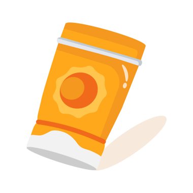 Güneş kremi tüpünün bu 2d simgesini al, tasarımı kolay