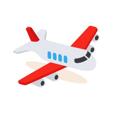 Uçan uçağın 2d tarzı simgesi