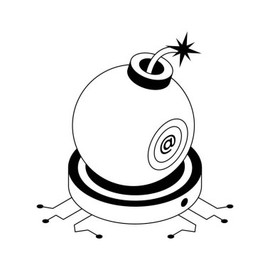 E- posta tehdidini tanımlamak için inanılmaz bir izometrik simge