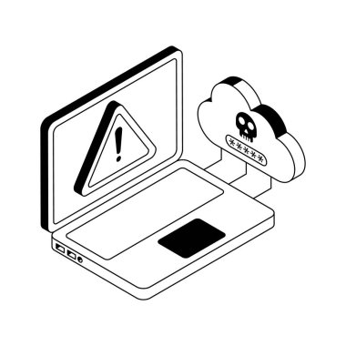 Gerçek zamanlı bulut hack sürecini görselleştiren inanılmaz bir izometrik simge