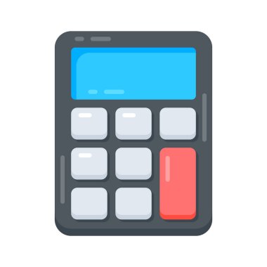 Dijital totalizörü gösteren premium düz simge