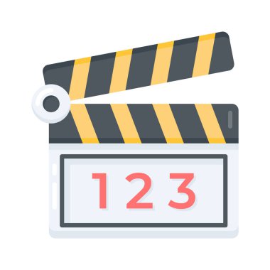 Film sahnesi çekimi için kullanılan bir düz simge