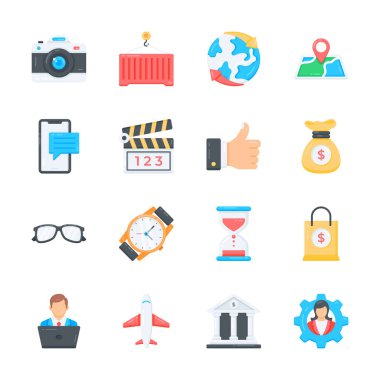 Bu premium iş setini ve şirket tarzı simgeleri indir