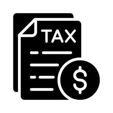 Dolar parası olan sağlam bir vergi kağıdı simgesi