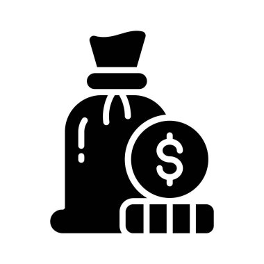 Para kesesini dolduran doldurulmuş bir biçim simgesi