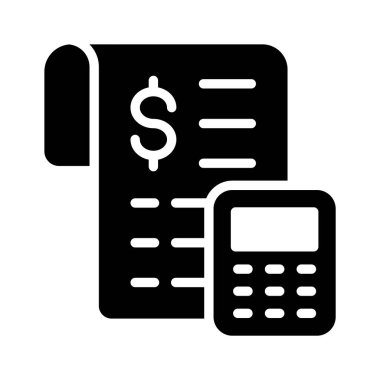 Muhasebe belgesini gösteren dolu bir biçim simgesi