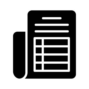 Ayrıntılı fatura kağıdının sağlam bir biçim simgesi