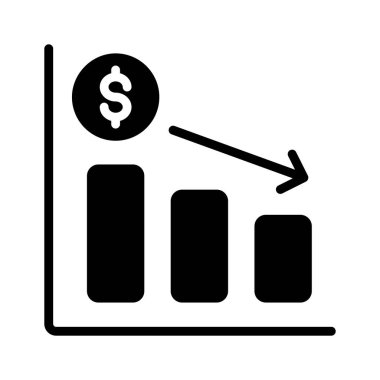 Finansal çöküşü resmeden bir kabartma biçimi simgesi