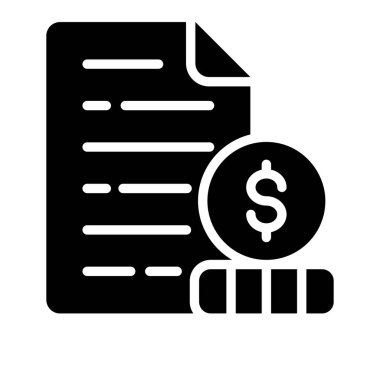 Yazılı mali bildirim için sağlam bir biçim simgesi