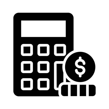 Para hesaplamasını gösteren dolu bir biçim simgesi