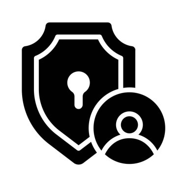 Profil korumasını gösteren sağlam moda simgesi