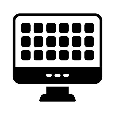 Masaüstü ekranını gösteren dolu bir biçim simgesi