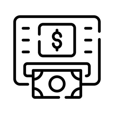 Para çekme aktarımını gösteren bir taslak biçim simgesi