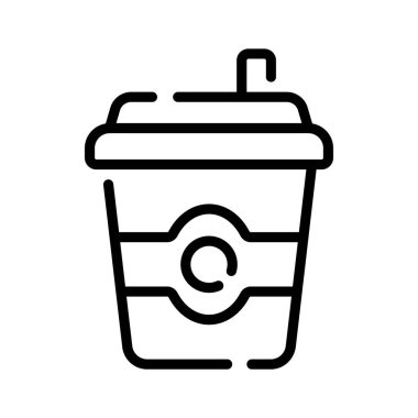 Paket kahve kupasını gösteren bir taslak biçimi simgesi