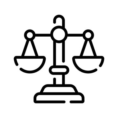 Dengeli hukuk ölçeğinde bir taslak biçim simgesi, düzenlenmesi kolay