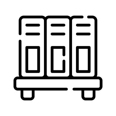 Ofis klasörlerini tasvir eden bir taslak biçim simgesi