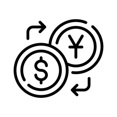 Para değişimi için bir taslak biçim simgesi, düzenlenmesi kolay