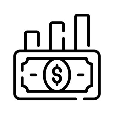 Banknot para biriminin ana hatlı biçim simgesi, düzenlenmesi kolay