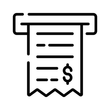 Yoksunluk fişini gösteren düzenlenebilir bir taslak biçim simgesi