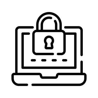 Parola koruma kilidini gösteren bir taslak biçim simgesi