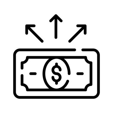 Para dağıtım ağını gösteren bir taslak biçim simgesi