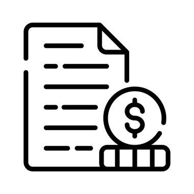 Yazılı mali bildirim için bir taslak biçim simgesi