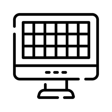 Masaüstü ekranını gösteren bir taslak biçim simgesi