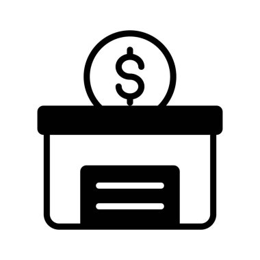 Güvenli para kutusunun sembol biçiminde simgesi