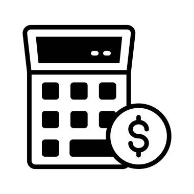 Para hesaplamasını gösteren dolu bir biçim simgesi