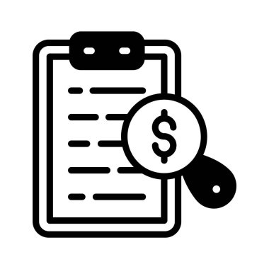 Ayrıntılı para tablosunu gösteren bir kabartma biçimi simgesi