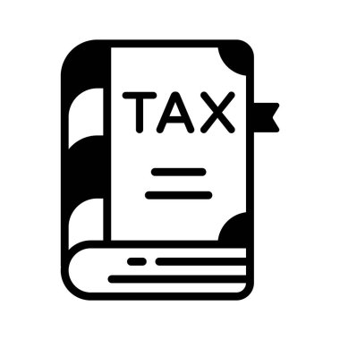 Vergi defteri ve premium tasarımı gösteren dolu bir biçim simgesi