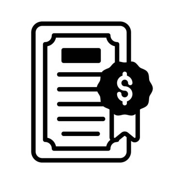 Resmi sertifika belgesinin doldurulmuş bir biçim simgesi