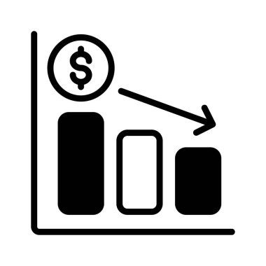 Finansal çöküşü resmeden bir kabartma biçimi simgesi
