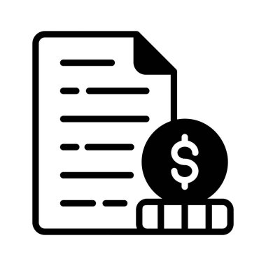 Yazılı mali bildirim için sağlam bir biçim simgesi