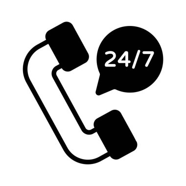 Müşteri desteği telefon konuşmasını gösteren bir kabartma biçimi simgesi