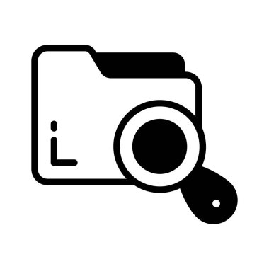 Arama dizini büyütücüsünü gösteren bir simge biçimi simgesi